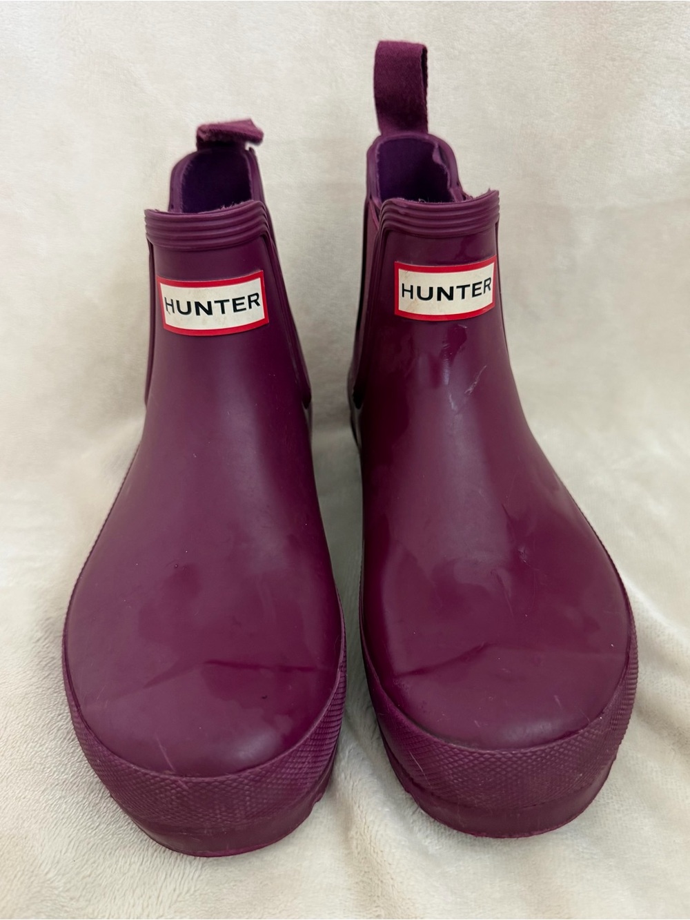 Hunter Women's Chelsea Rain Boots in Deep Plum